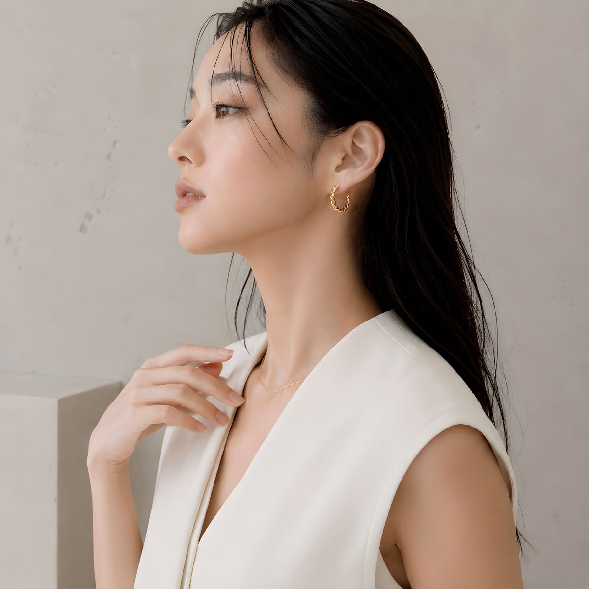 ツイスト フープピアス