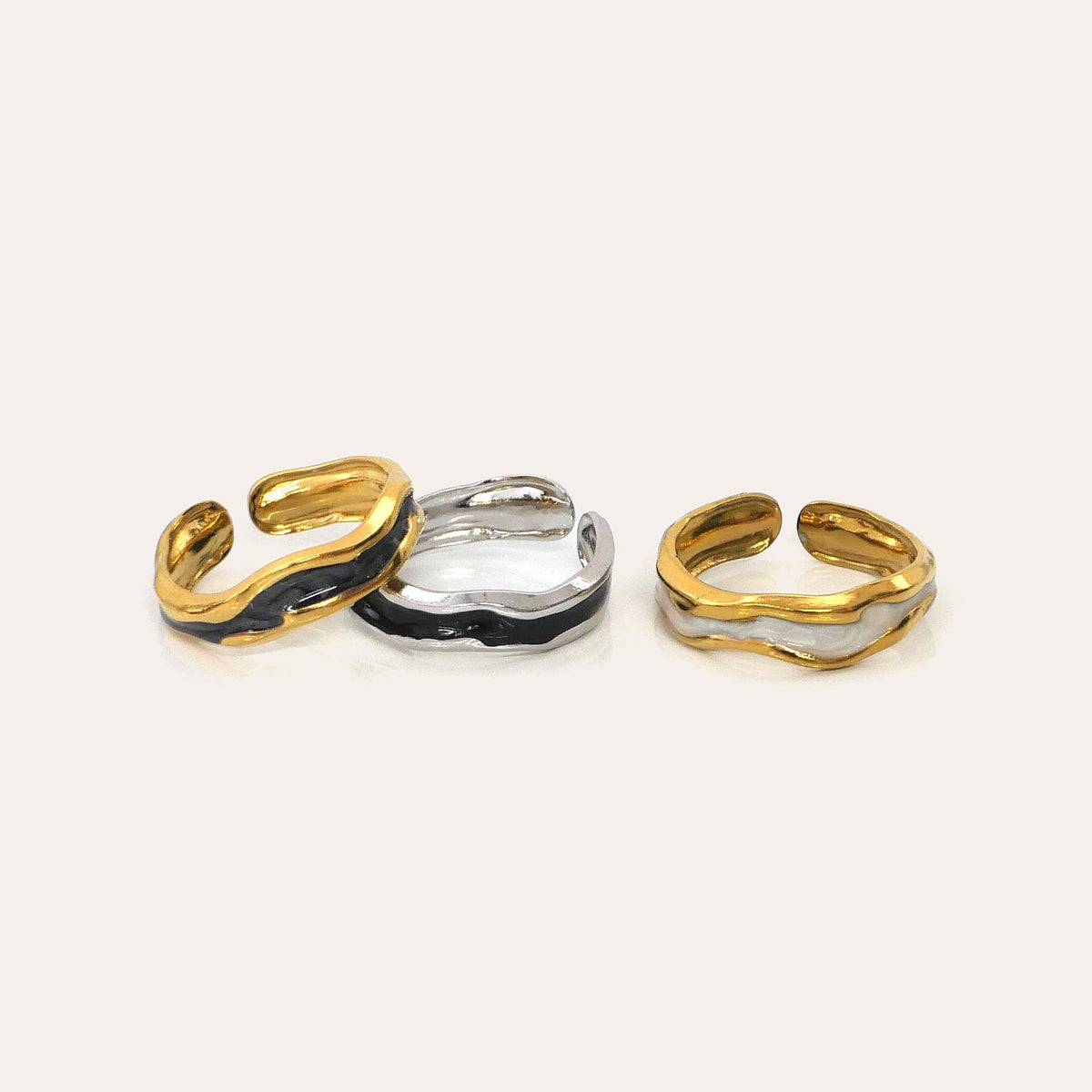 White Black × Gold Black × Silver