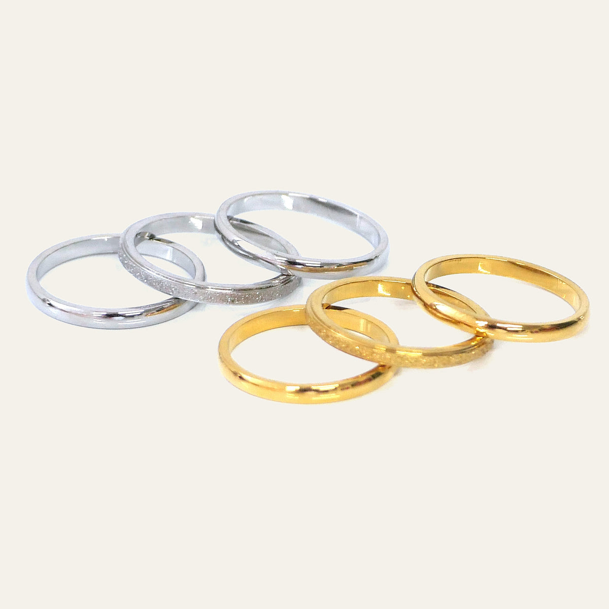 3本セット ユニセックス レイヤードリング