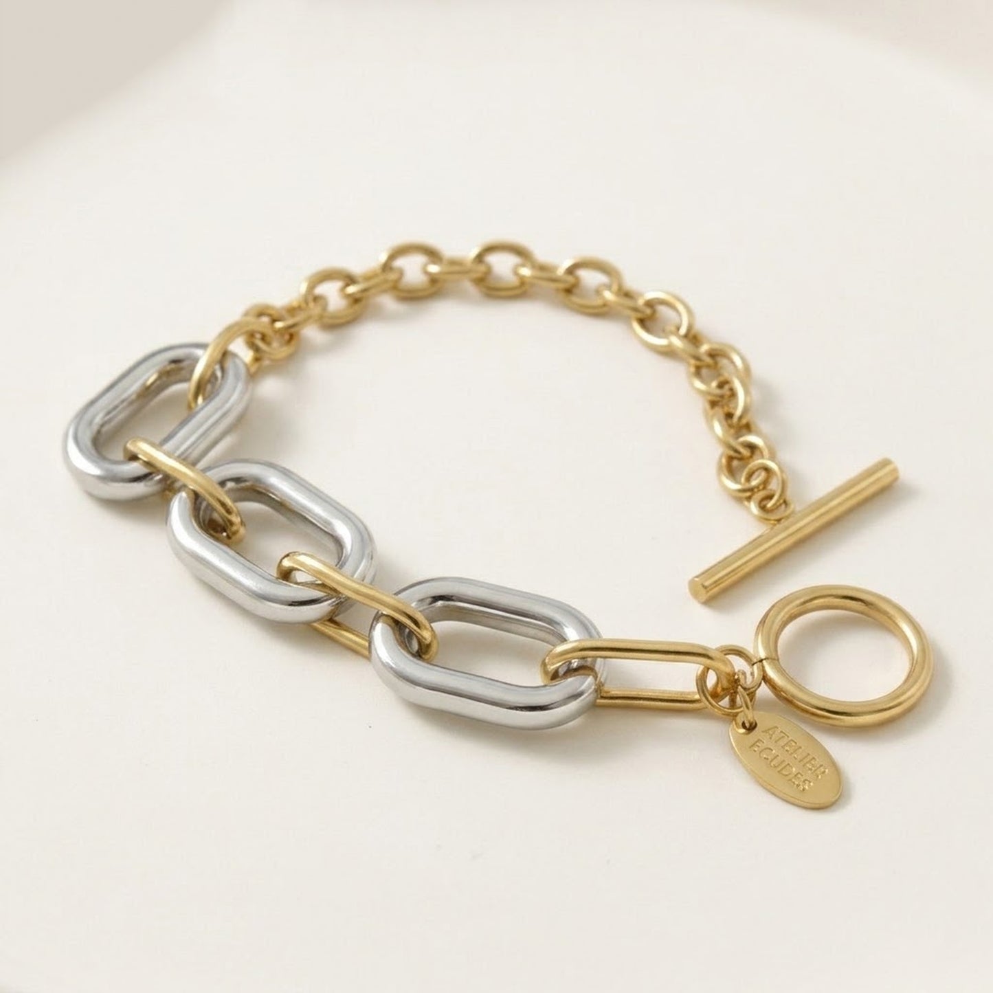 バイカラーチェーン ブレスレット
