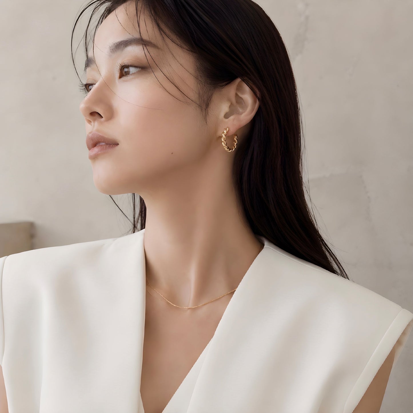 ツイスト フープピアス