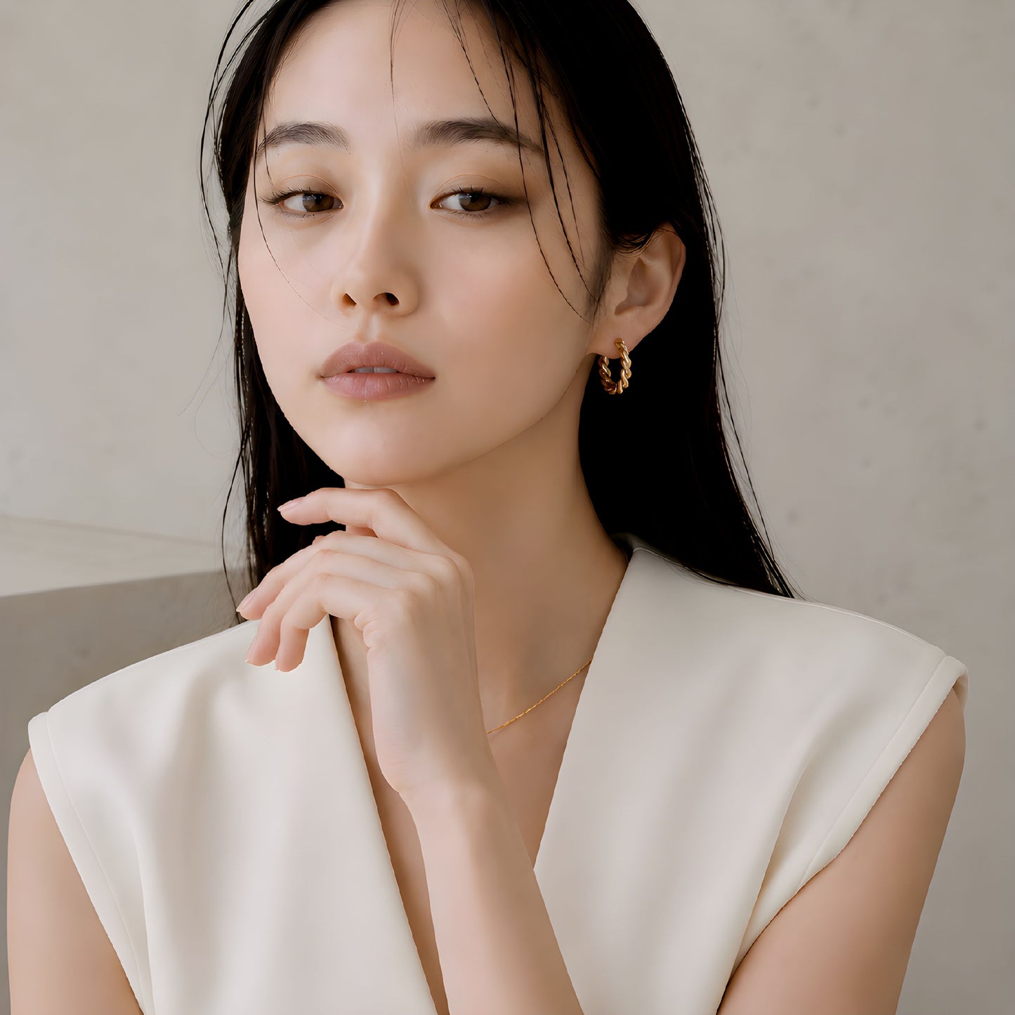 ツイスト フープピアス