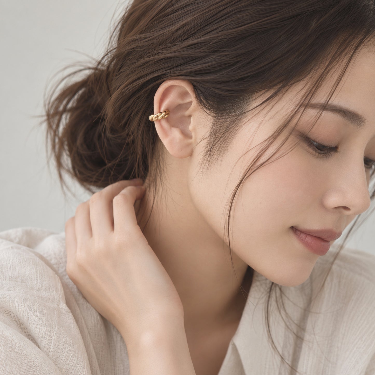 ツイストロープ イヤーカフ 片耳用