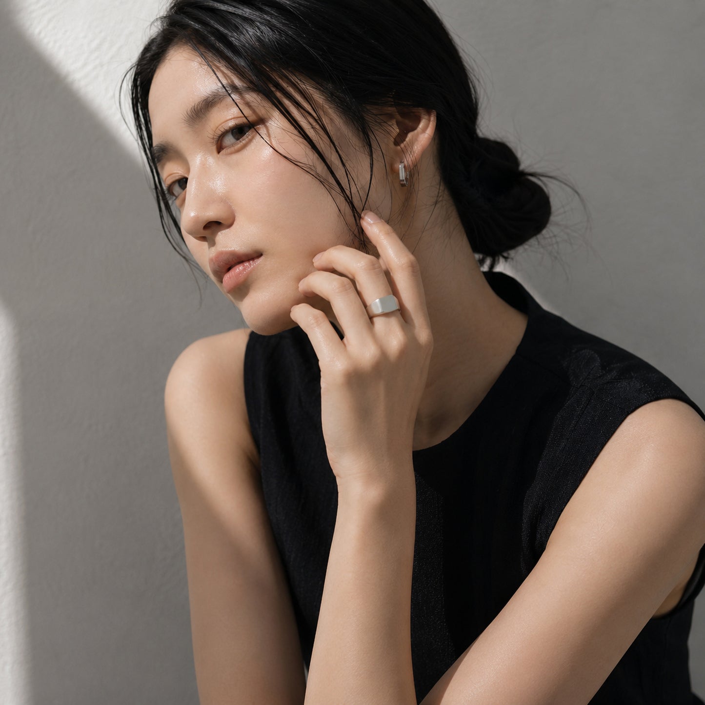 スクエア オープンリング ユニセックス
