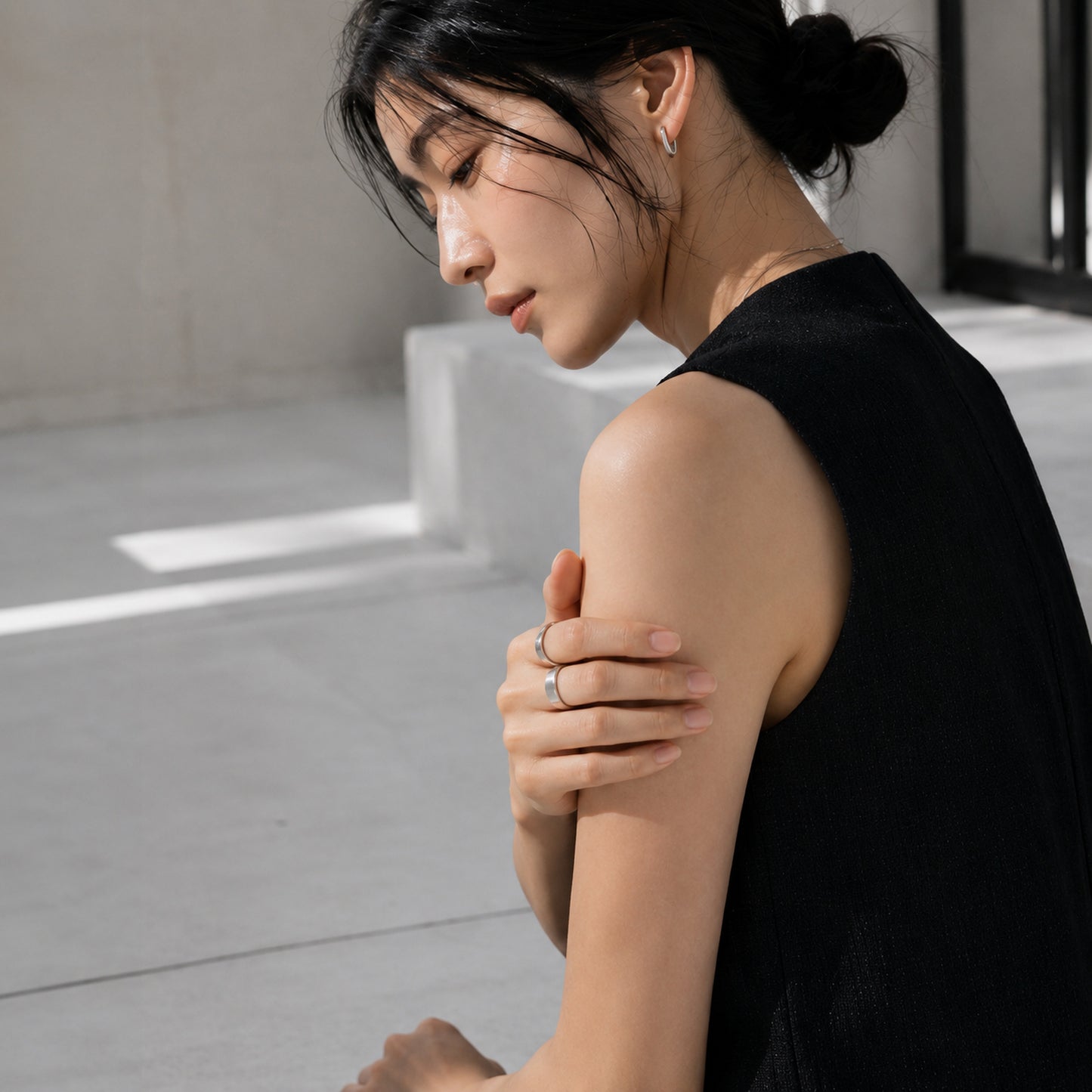 スクエア オープンリング ユニセックス