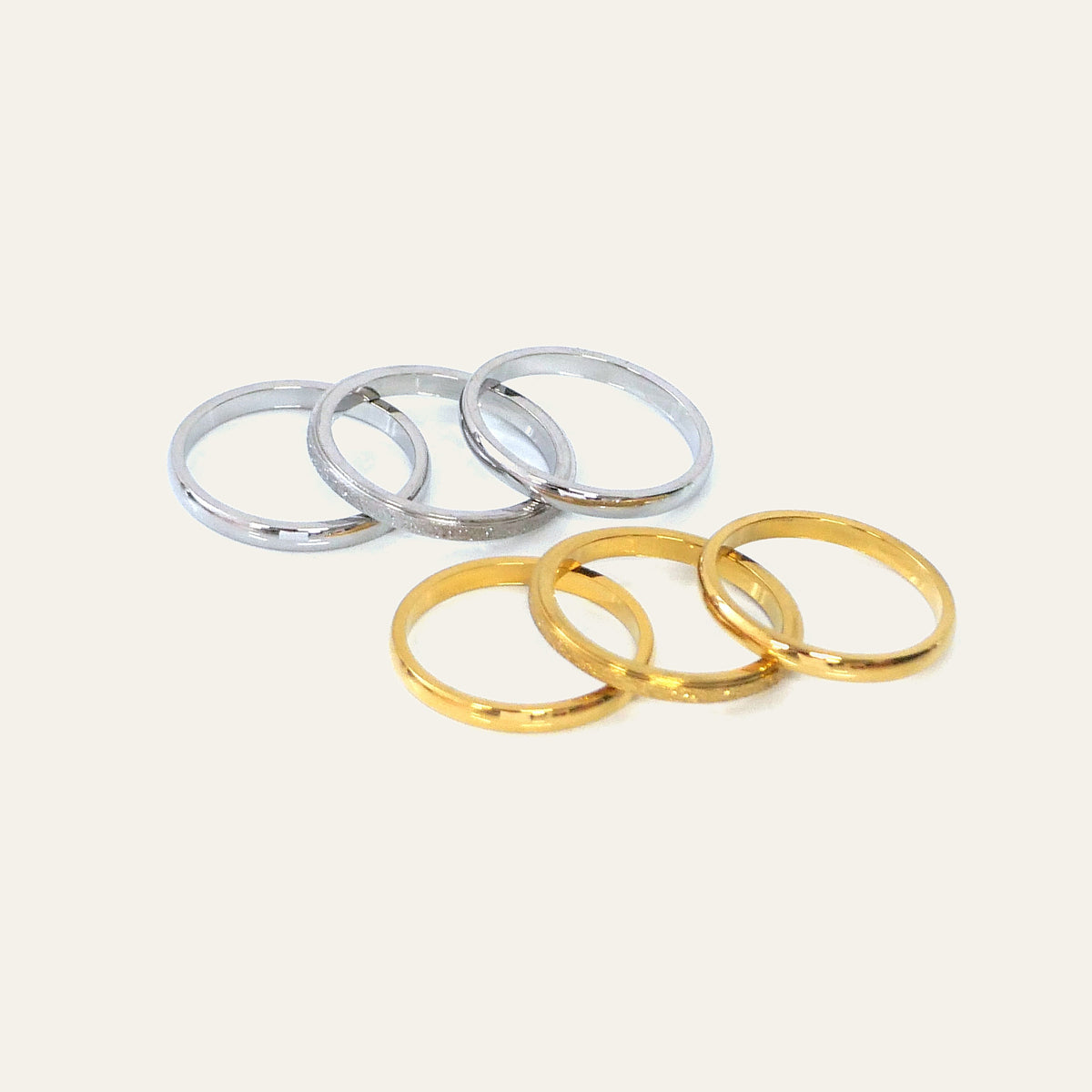 3本セット ユニセックス レイヤードリング